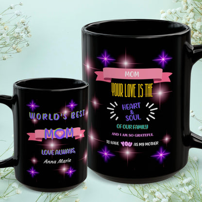 Shop our premium mom your love is the heart soul mom mug from MySisterIsASurvivor.