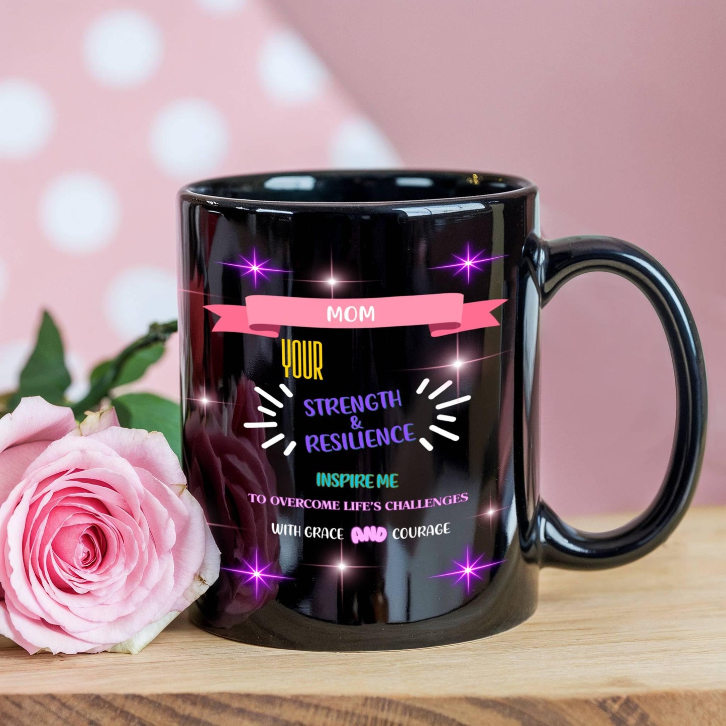 Shop our premium mom your strength resilience inspire me mom mug from MySisterIsASurvivor.