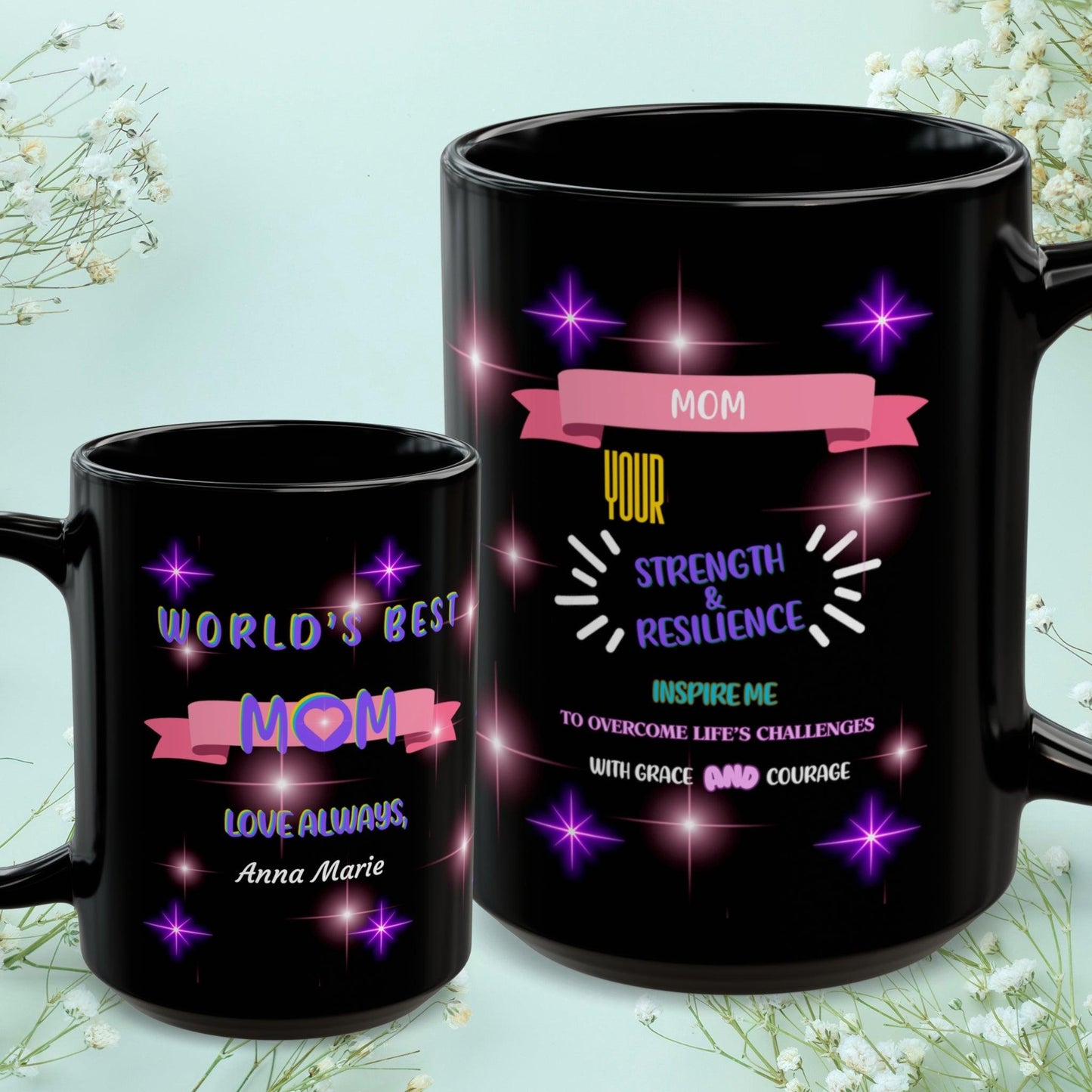 Shop our premium mom your strength resilience inspire me mom mug from MySisterIsASurvivor.