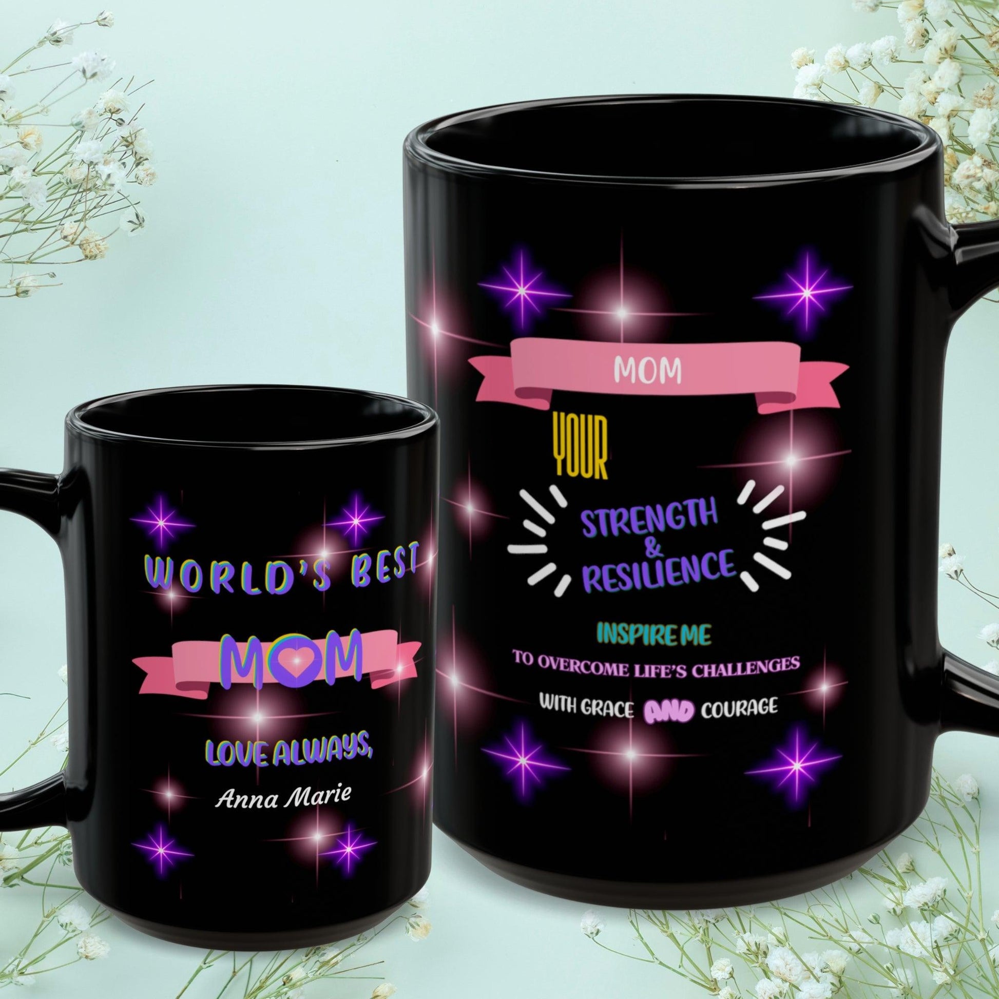 Shop our premium mom your strength resilience inspire me mom mug from MySisterIsASurvivor.