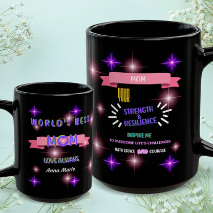 Shop our premium mom your strength resilience inspire me mom mug from MySisterIsASurvivor.