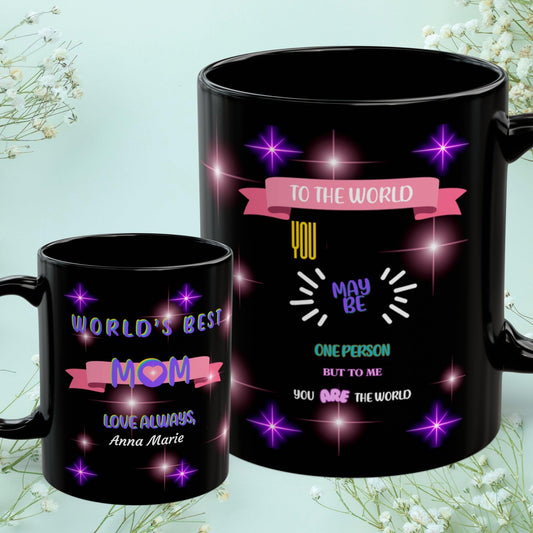 Shop our to the world you may be one person mom mug featuring the 11oz style option from MySisterIsASurvivor.