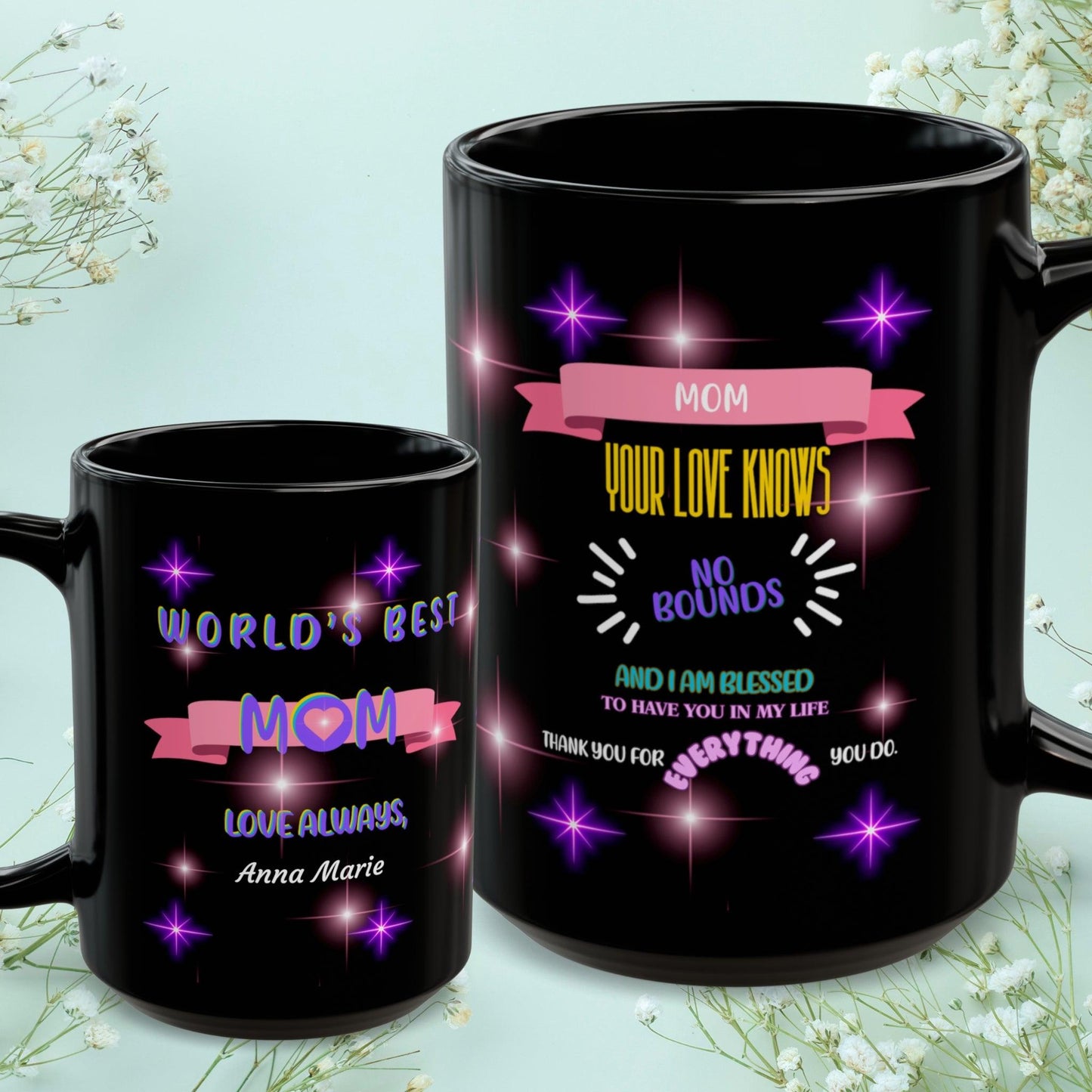Shop our premium mom your love knows no bounds mom mug from MySisterIsASurvivor.