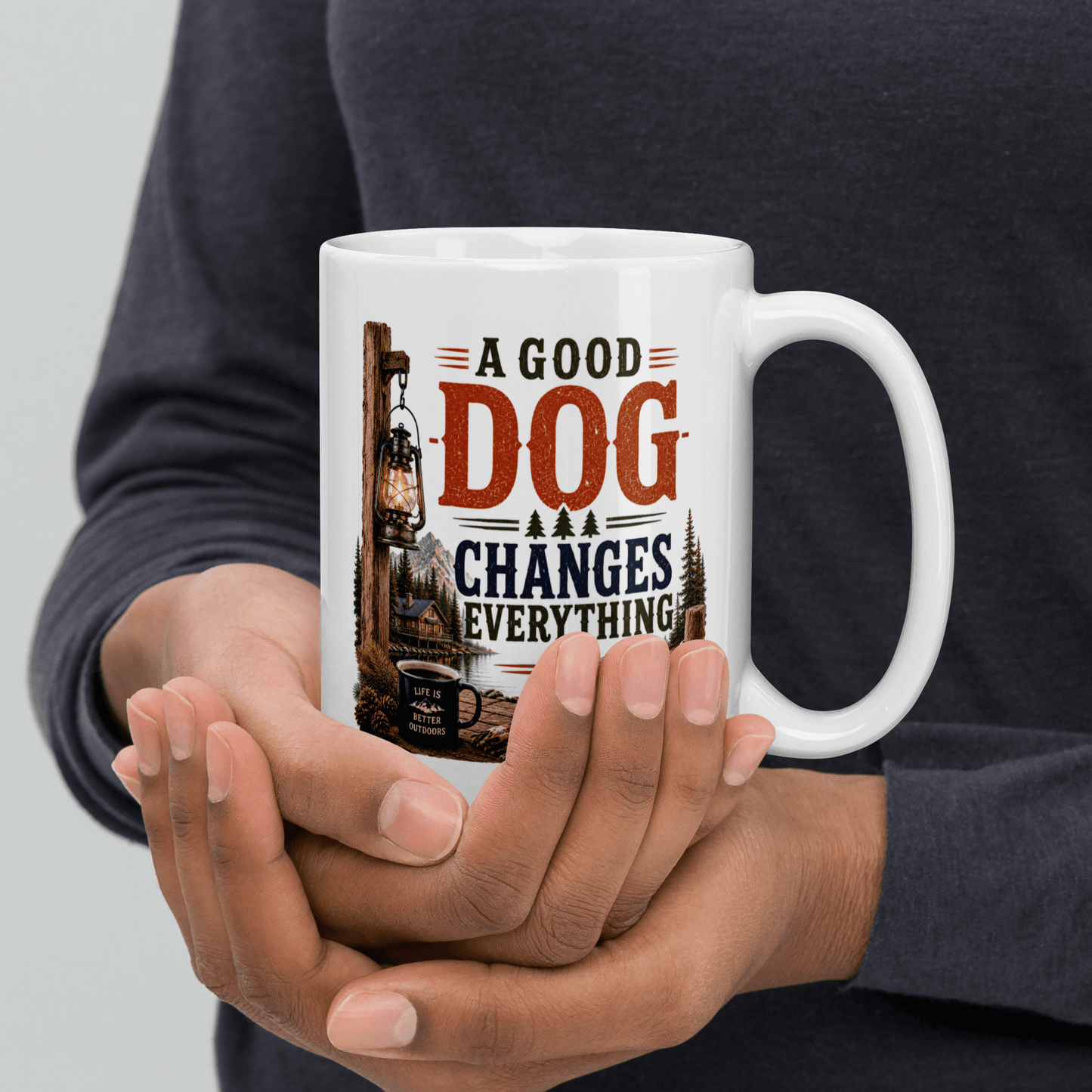 Shop our premium a good dog changes everything mug from MySisterIsASurvivor.