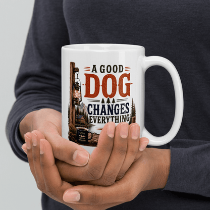 Shop our premium a good dog changes everything mug from MySisterIsASurvivor.