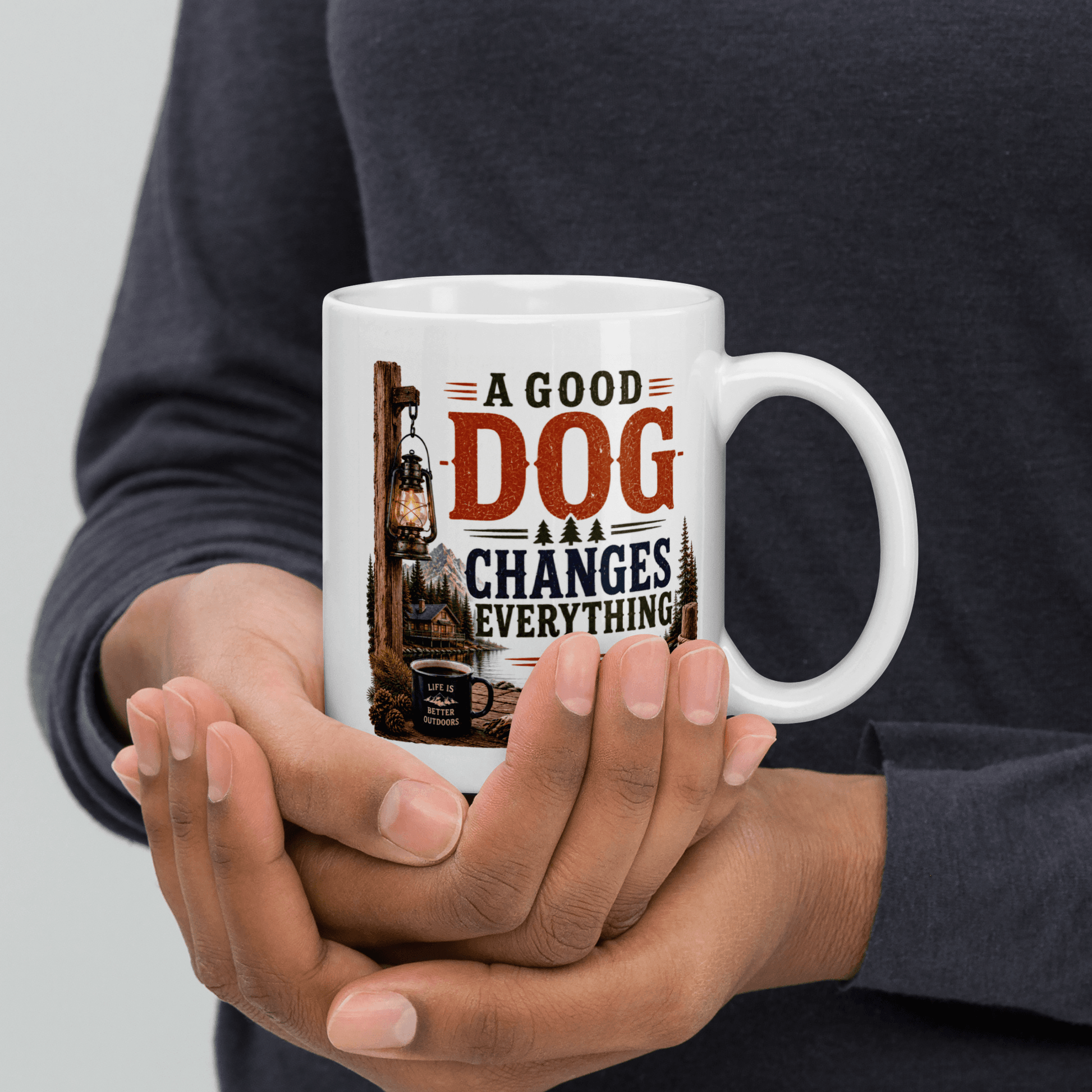 Shop our premium a good dog changes everything mug from MySisterIsASurvivor.