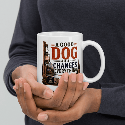 Shop our premium a good dog changes everything mug from MySisterIsASurvivor.