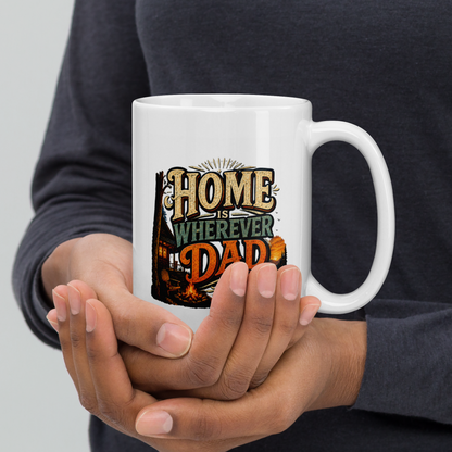 Home is wherever dad is personalized mug, sentimental Father’s Day gift