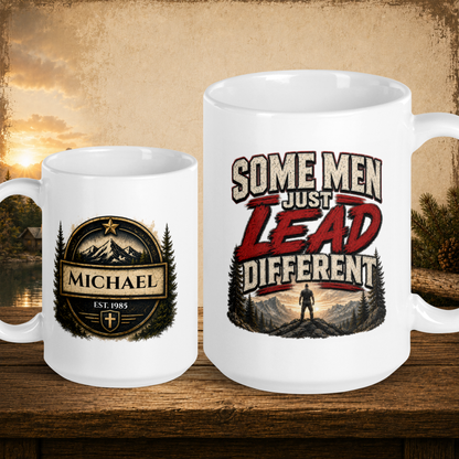 Some men just lead different personalized mug, bold Father’s Day gift for leader dads