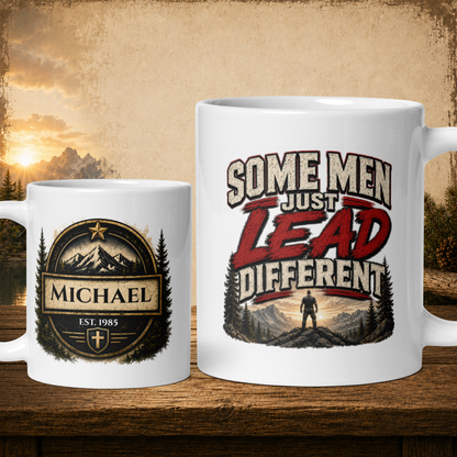 Some men just lead different personalized mug, bold Father’s Day gift for leader dads
