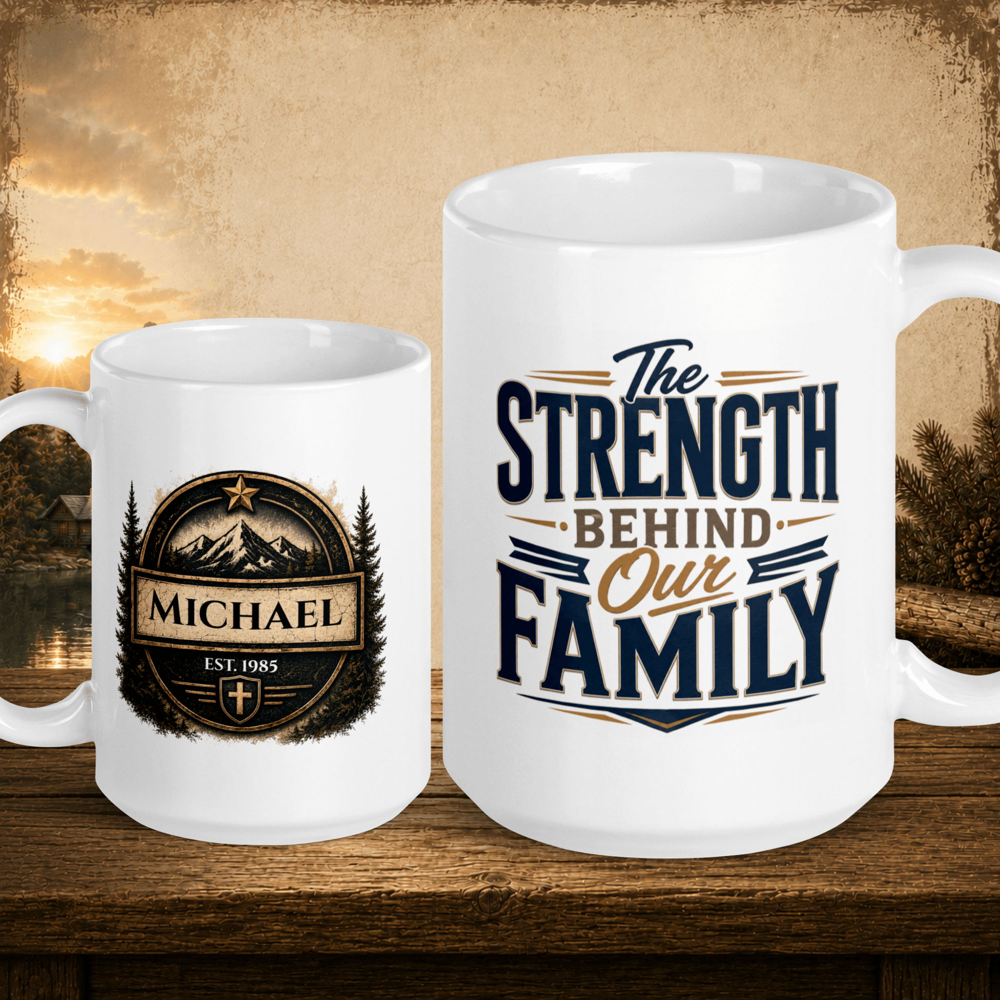 Shop our premium the strength behind our family mug from MySisterIsASurvivor.