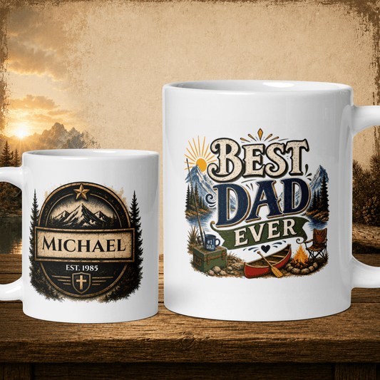 Shop our best dad ever mug featuring the 11oz style option from MySisterIsASurvivor.