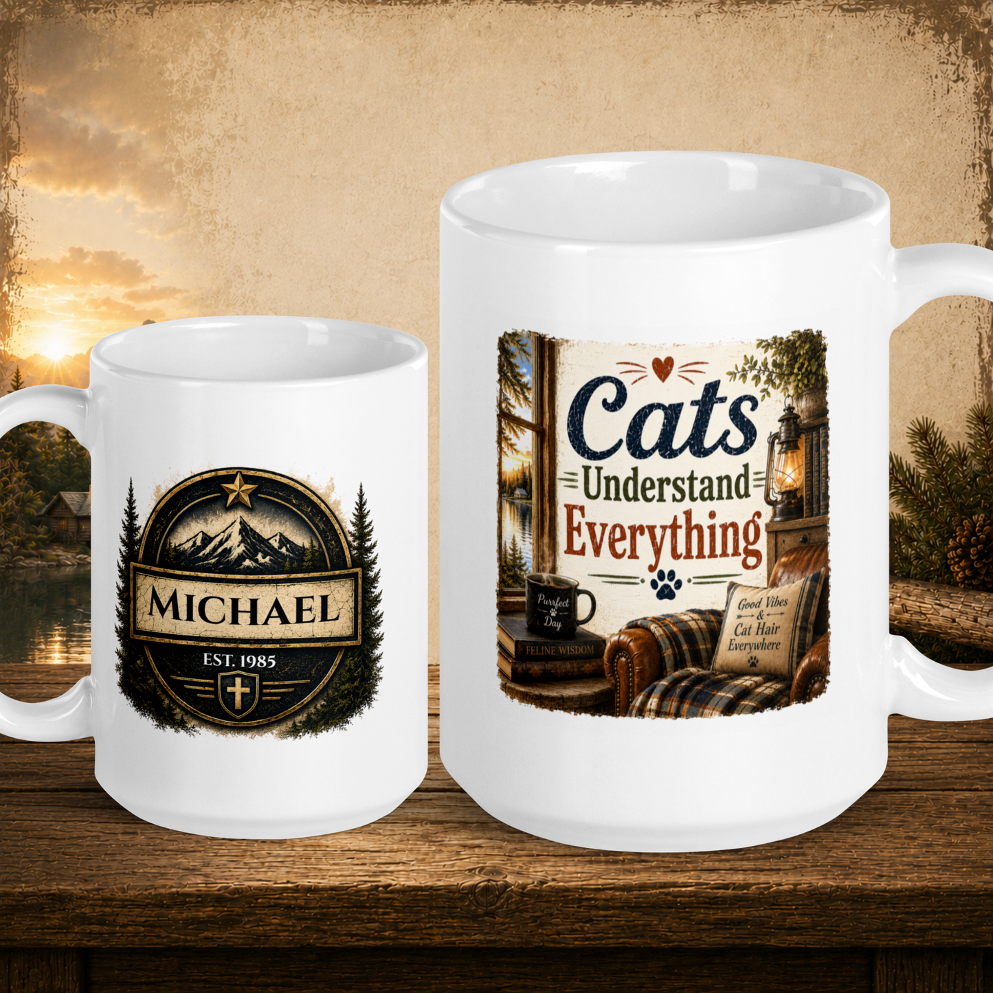 Cats understand everything personalized mug, cosy gift for cat lovers who relate