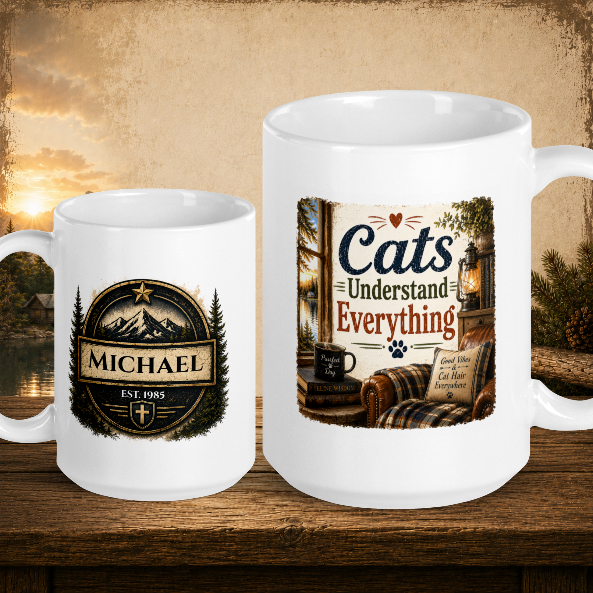 Cats understand everything personalized mug, cosy gift for cat lovers who relate
