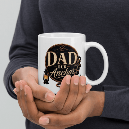 Shop our premium dad our anchor mug from MySisterIsASurvivor.