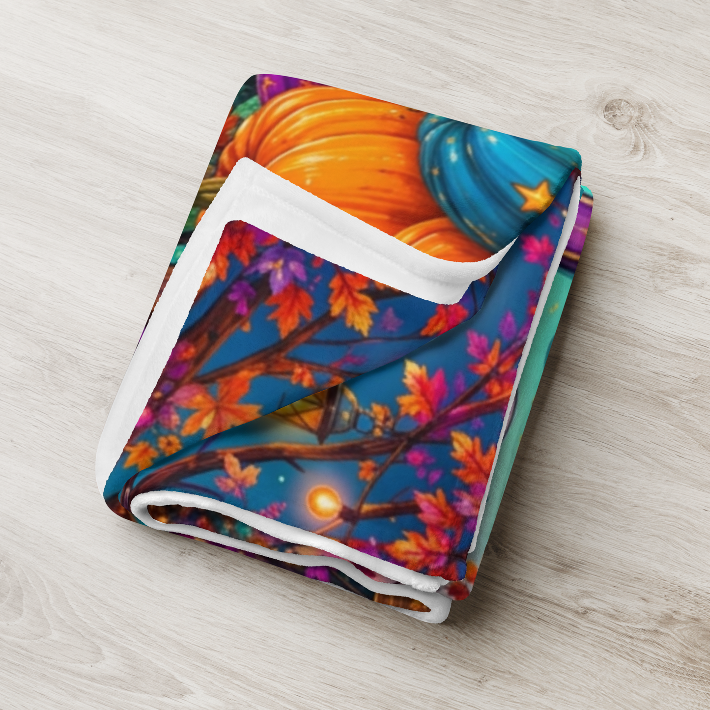 Kindness Is Magic Velveteen Blanket - Ghost with Star Wand and Be Kind Spread Joy Make Magic Sign