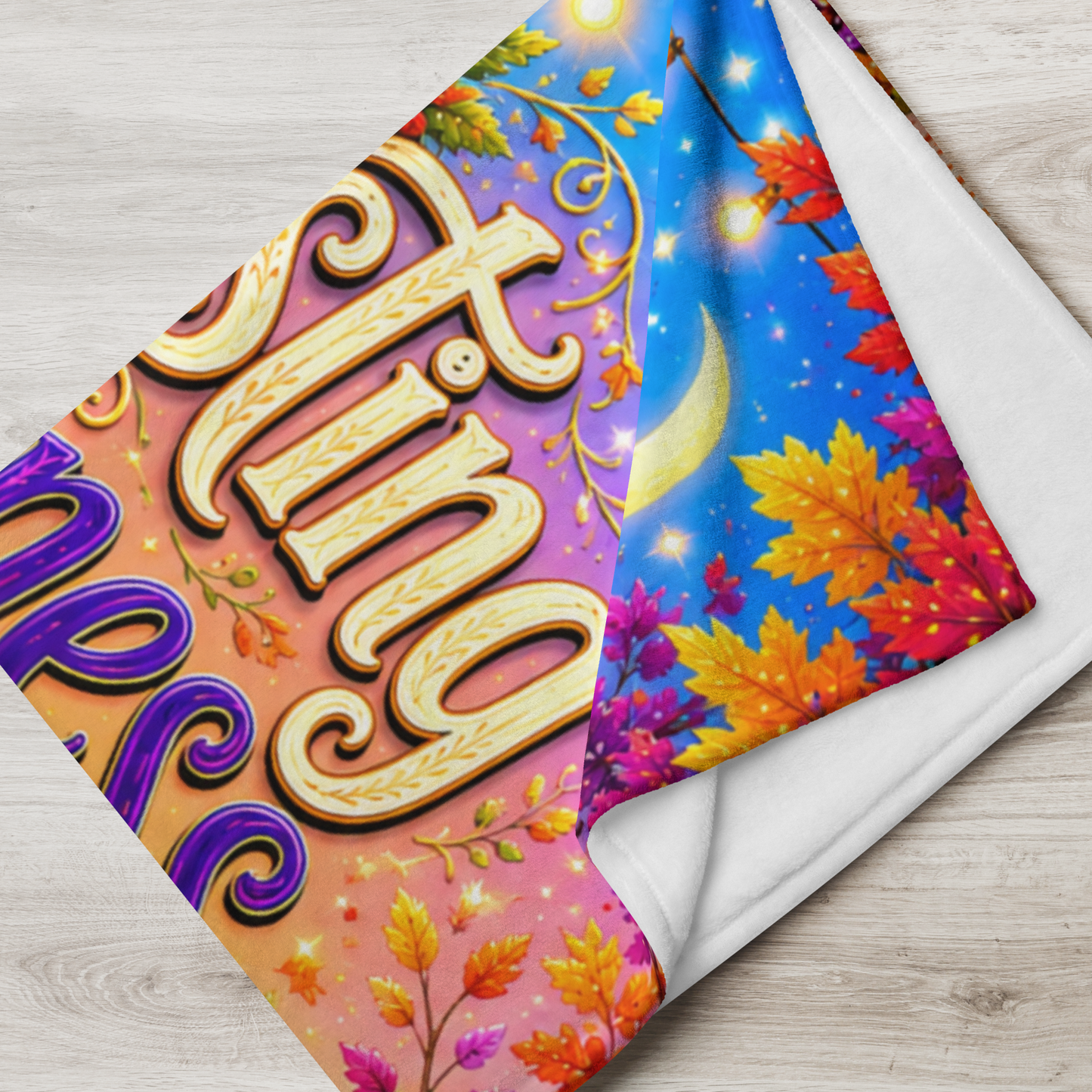 Harvesting Happiness Velveteen Blanket - Ghost with Pumpkin Basket and Be Grateful Find Joy Spread Kindness Sign