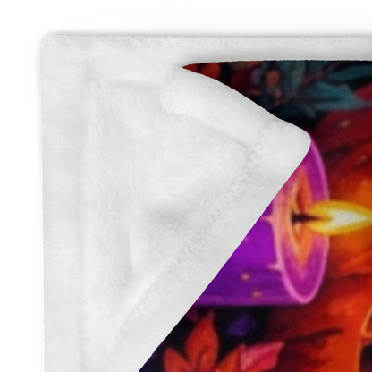 Boo-lieve in Yourself Velveteen Blanket - Ghost with Star Wand and Believe in Magic Book Dream Big Sign