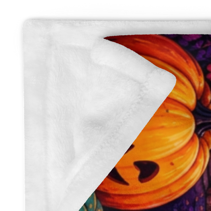 Boo-lieve in Yourself Velveteen Blanket - Ghost with Star Wand and Believe in Magic Book Dream Big Sign