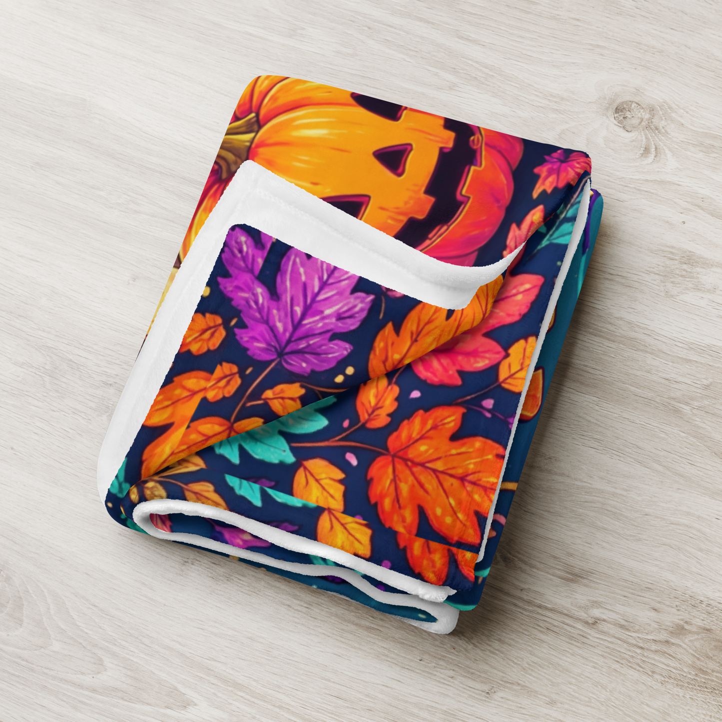 Stay Spooky Stay Cozy Velveteen Blanket - Ghost with Ghost Mug and Ghost Stories Book of Haunts Books