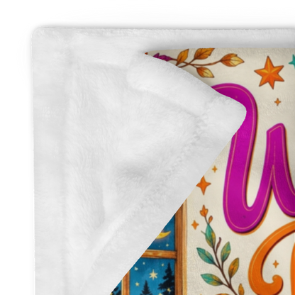 Witch Better Take a Break Velveteen Blanket - Witch with Self Care is Magic Pillow and Good Vibes Cauldron