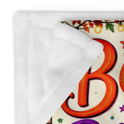 Boo to Burnout Velveteen Blanket - Ghost with Rest Recharge Repeat Mug and Self Care Boundaries Books