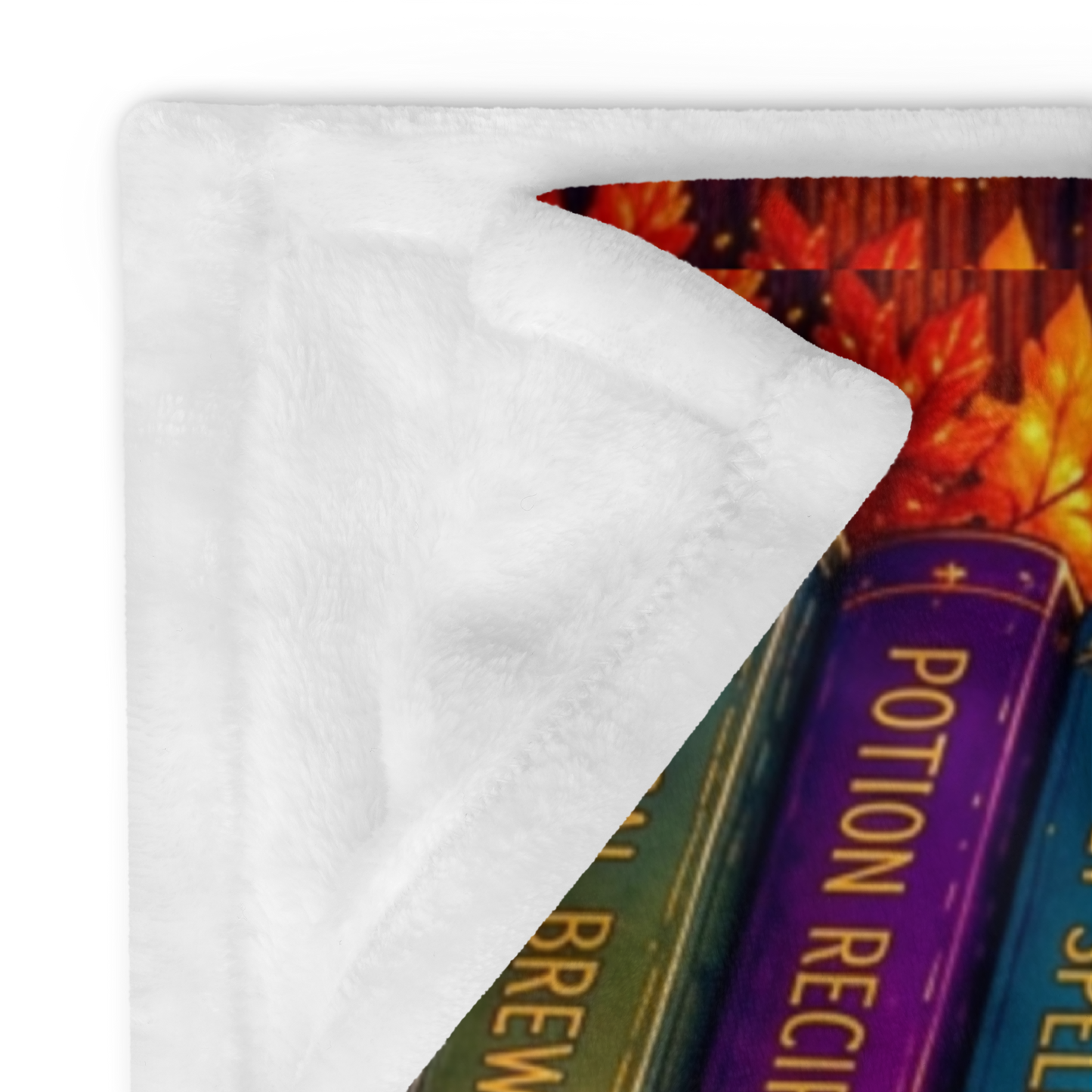 Rest Is Magic Velveteen Blanket - Sleepy Pumpkin Witch with Daily Spells Books and Moon Candle