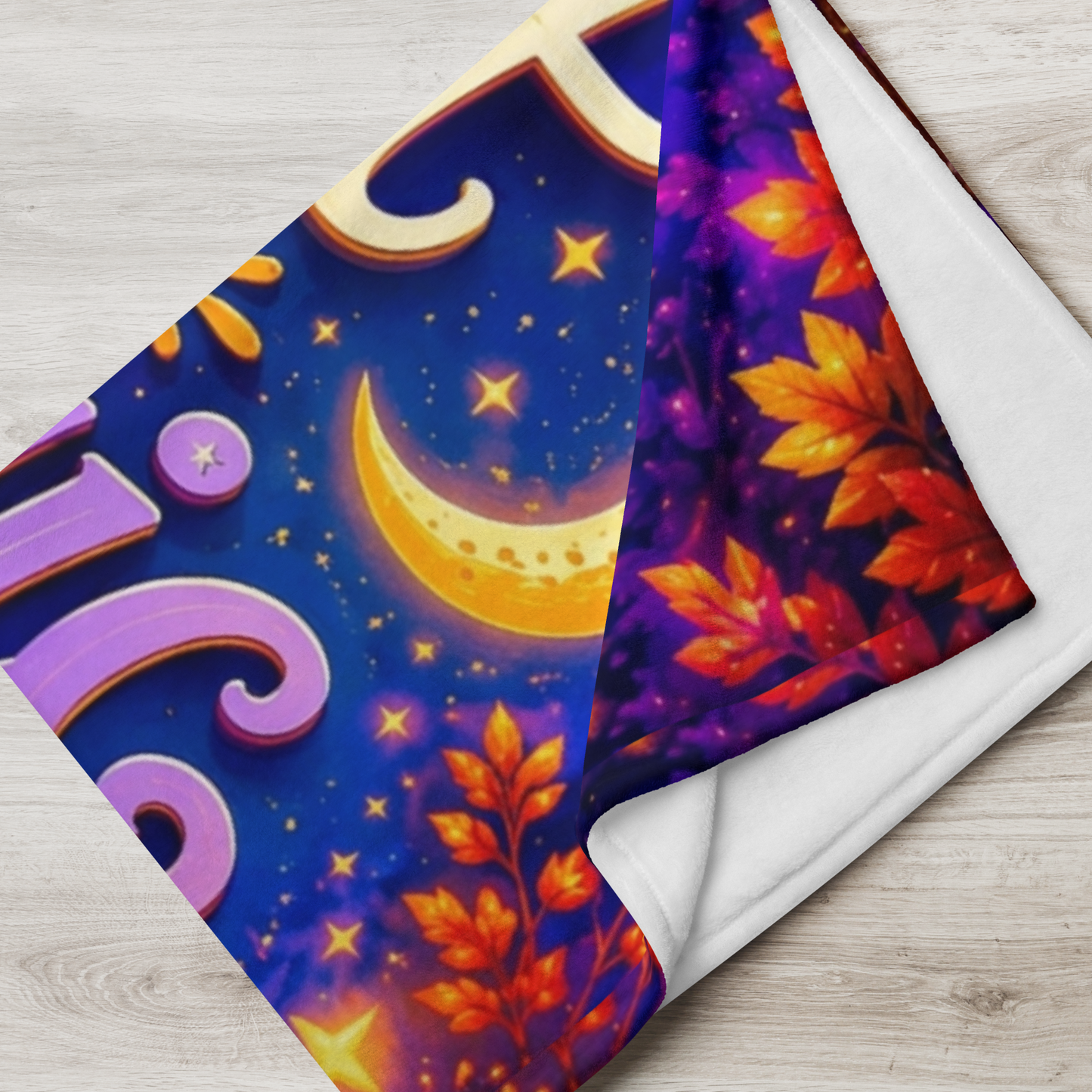 Rest Is Magic Velveteen Blanket - Sleepy Pumpkin Witch with Daily Spells Books and Moon Candle