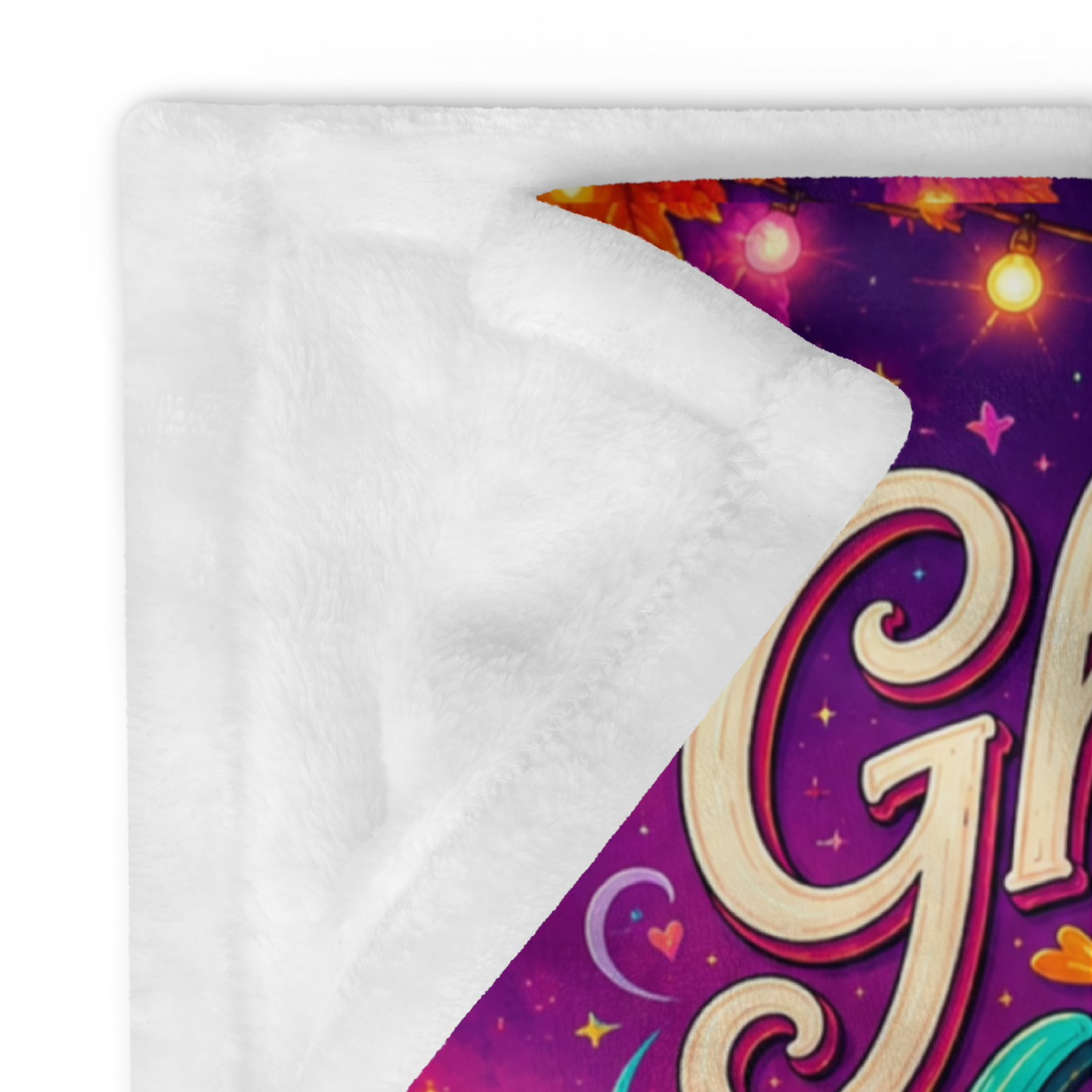 Ghosting My Worries Velveteen Blanket - Cozy Ghost in Hammock with Spooky Stories and Breathe Relax Unwind