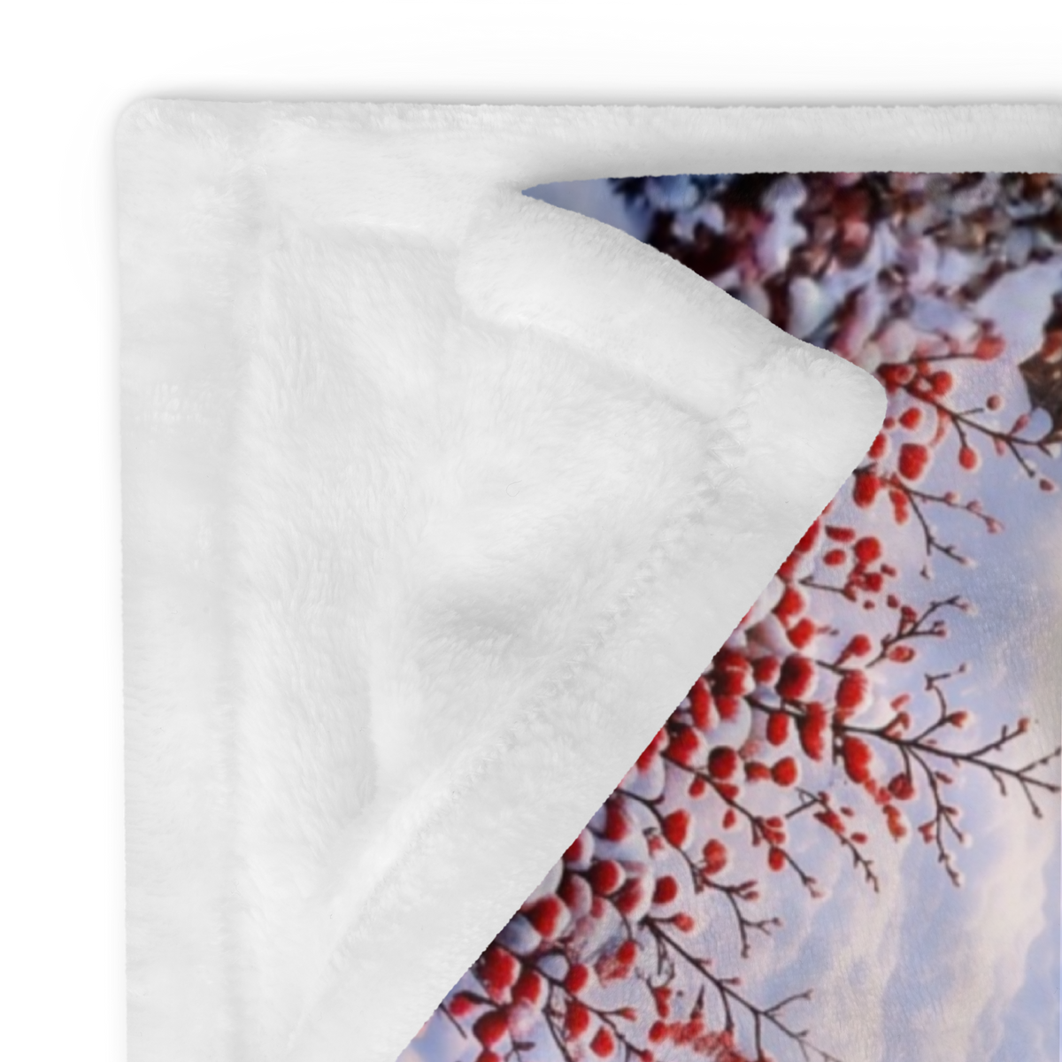 Belgian Malinois (White Coat) - Custom Pet Name Velveteen Blanket, Snowy Forest Gift for Mali Lovers