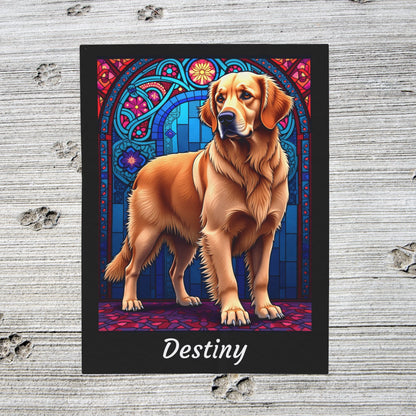 Golden Retriever Light Coat Personalized Velveteen Plush Blanket, Custom Dog Lover Gift Throw