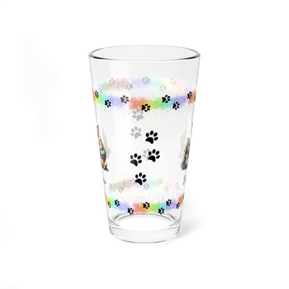 Chihuahua (Blue Tri) Personalized Easter Puppy 16oz Pint Glass - Custom Dog Design, Mental Health Gift, Easter Décor, and Festive Celebrations