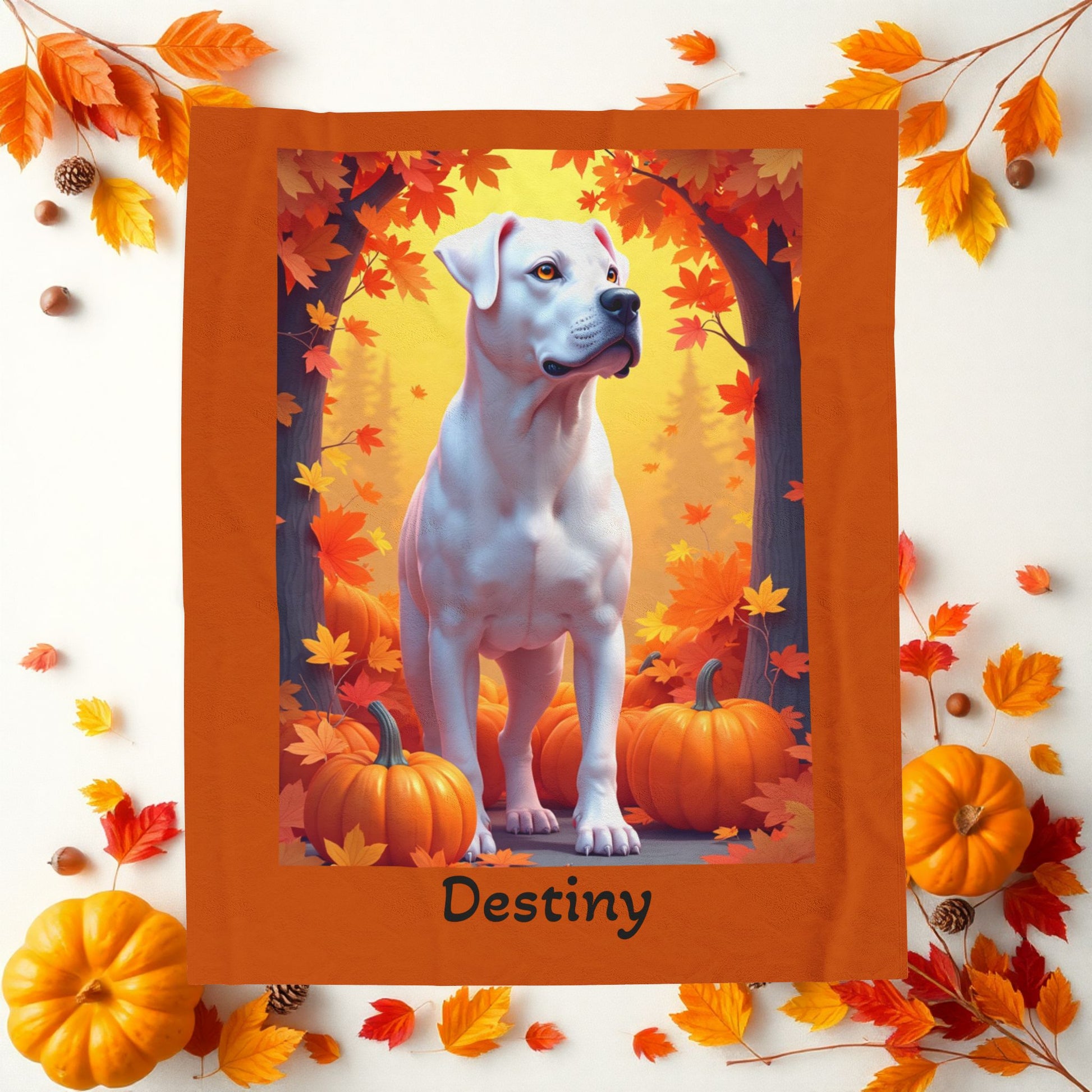 Rottweiler (White) velveteen plush blanket, personalized dog throw for Rottweiler fans, cozy gift for dog lovers