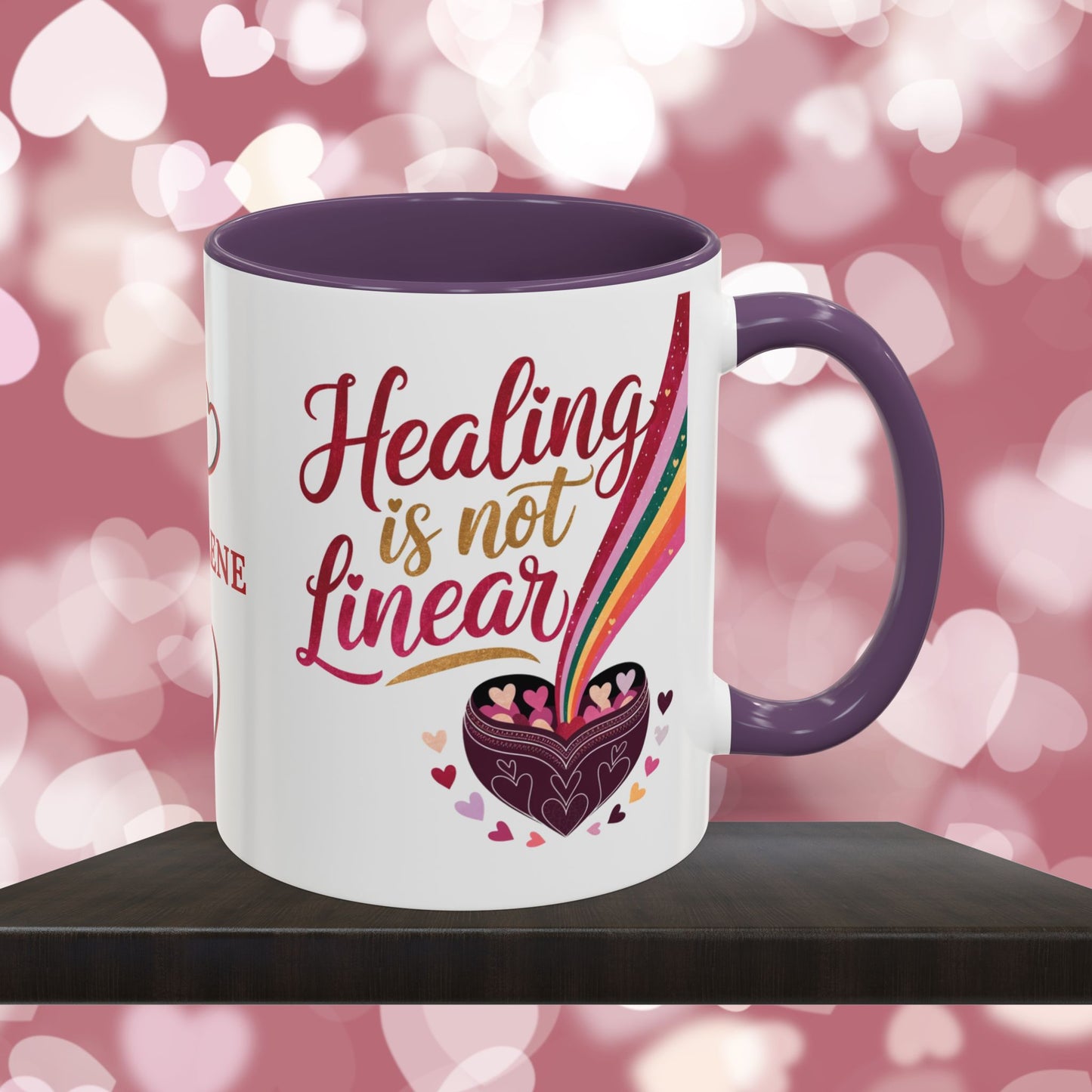 Healing is Not Linear: Personalized Valentine's Day Affirmation Mug – Inspiring Positivity and Emotional Wellness, 11oz or 15oz