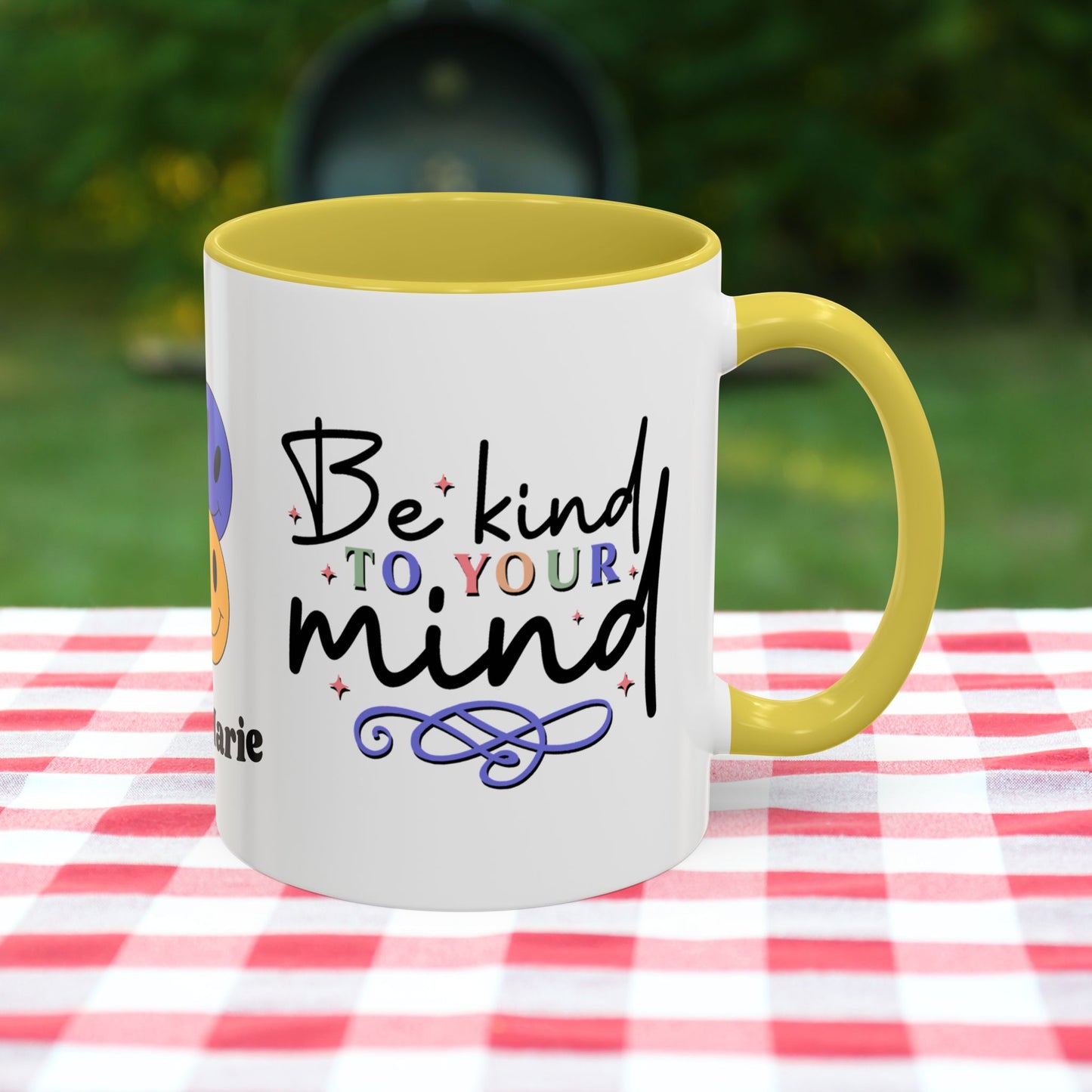 Be Kind to Your Mind - Custom Retro Uplifting Mug for Mental Health Support & Emotional Well-Being