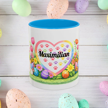 Shop our premium akita white puppy easter mug from MySisterIsASurvivor.