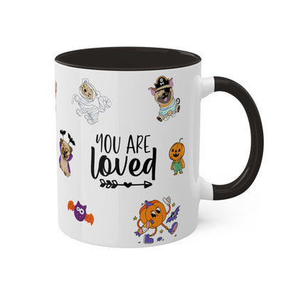 You Are Loved - Halloween Affirmation Mug - 11oz Ceramic Coffee Cup with Positive Quotes & Cute Vibes