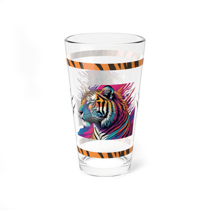 Majestic Mindfulness 16oz Tiger Pint Glass - Inspiring Strength, Courage, and Empowerment