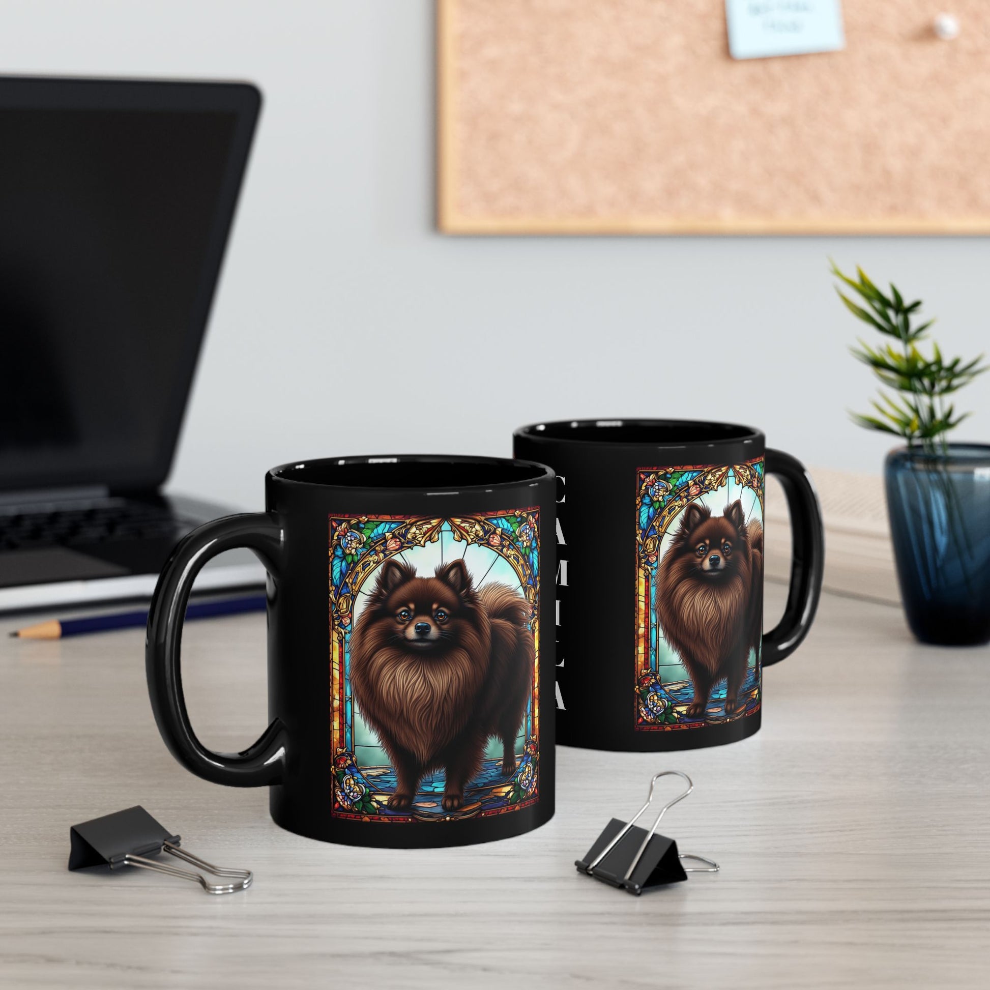Pomeranian (Chocolate) Personalized Dog Breed Mug, Pet Lover Mug, Dog Coffee Mug, Custom Name Mug, Dog Lover Gift, Dog-Themed Mug