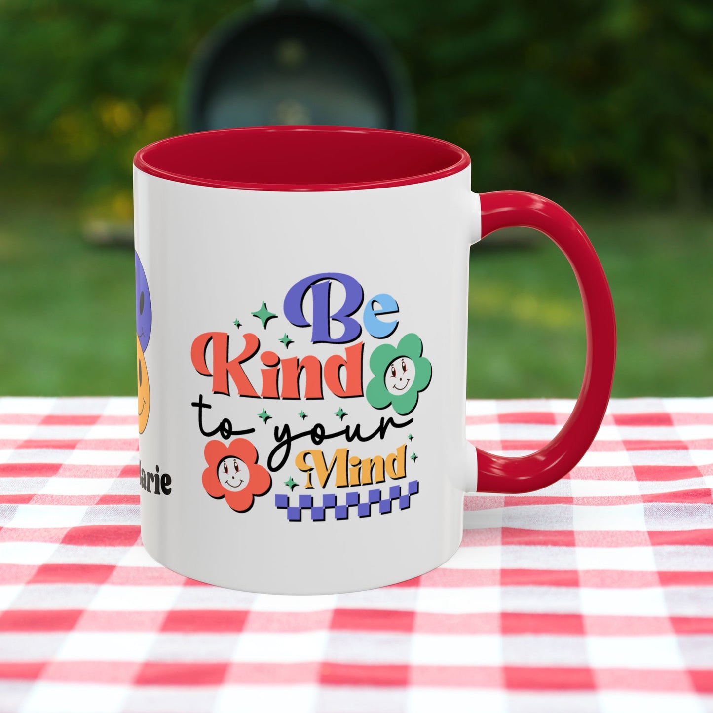 Be Kind to Your Mind - Personalized Retro Mental Wellness Mug for Mental Health Awareness & Self-Care