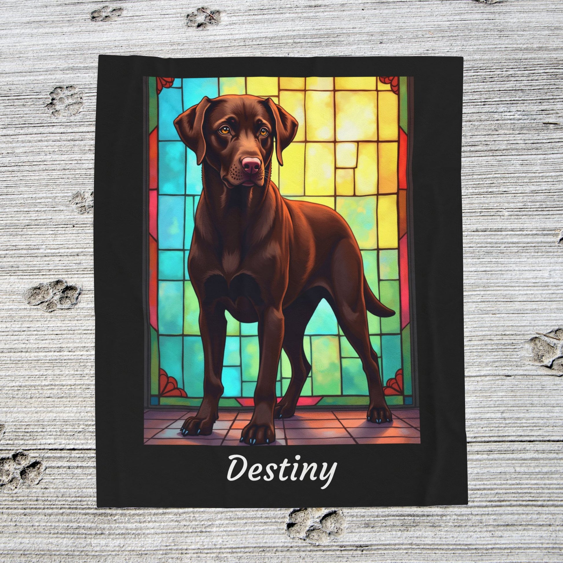 Labrador Retriever Chocolate Coat Blanket, Velveteen Plush Custom Dog Lover Throw, Pet Gift for Humans