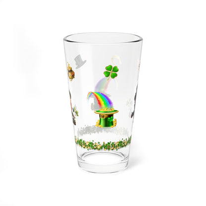 Leprechaun Glee: Mindful St. Patrick's Day 16oz Pint Glasses - Festive Design for Positivity & Wellness