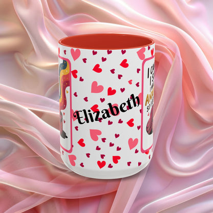 I Came I Saw Valentines mug with bold motivational message, empowering Valentine coffee cup design