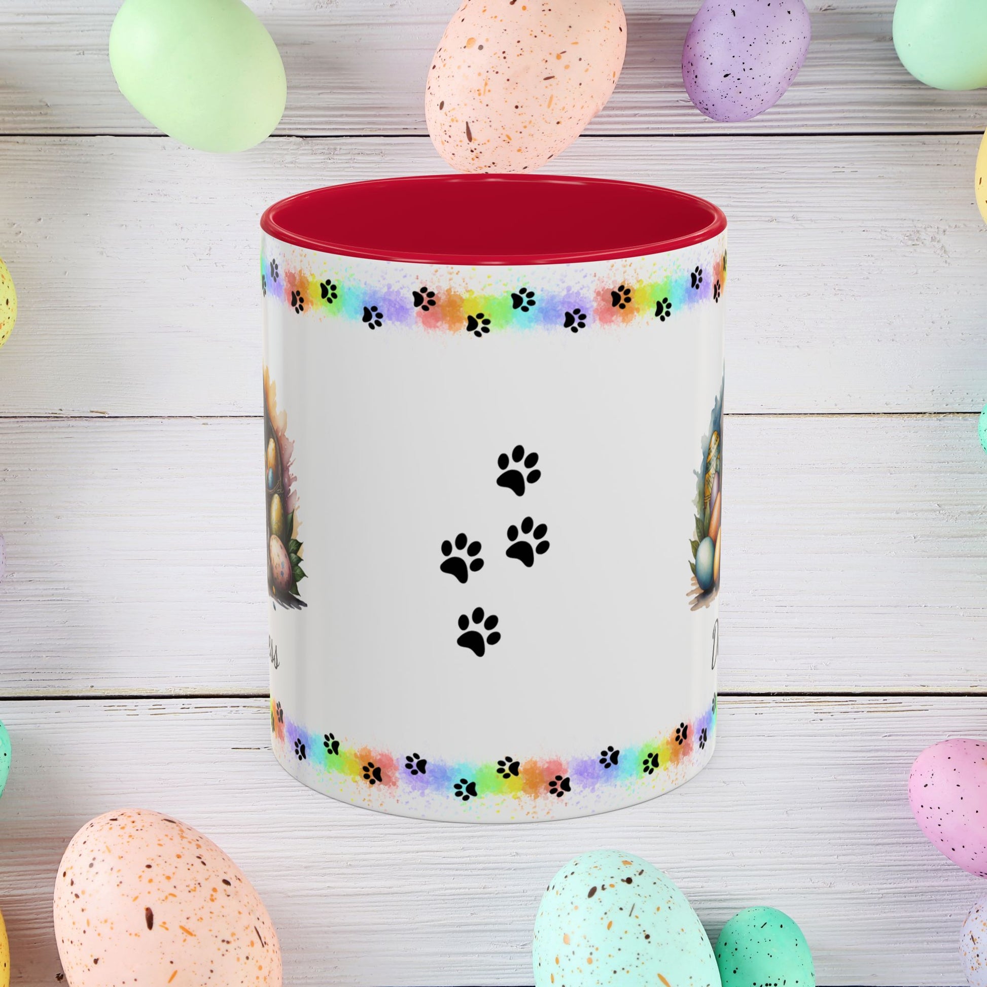 Weimaraner (Mouse Gray): Personalized Easter Puppy Coffee Mug - Adorable Dog Design, Mental Health Gift, 11oz & 15oz, 12 Color Choices, Easter Gifts & Décor