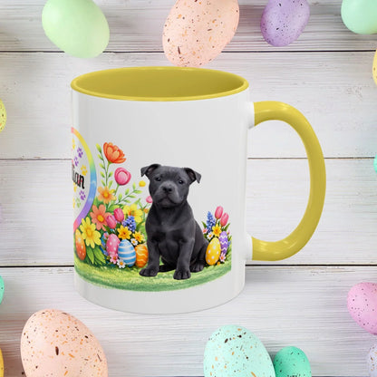 Shop our pitbull blue puppy easter mug featuring the 15oz style option from MySisterIsASurvivor.