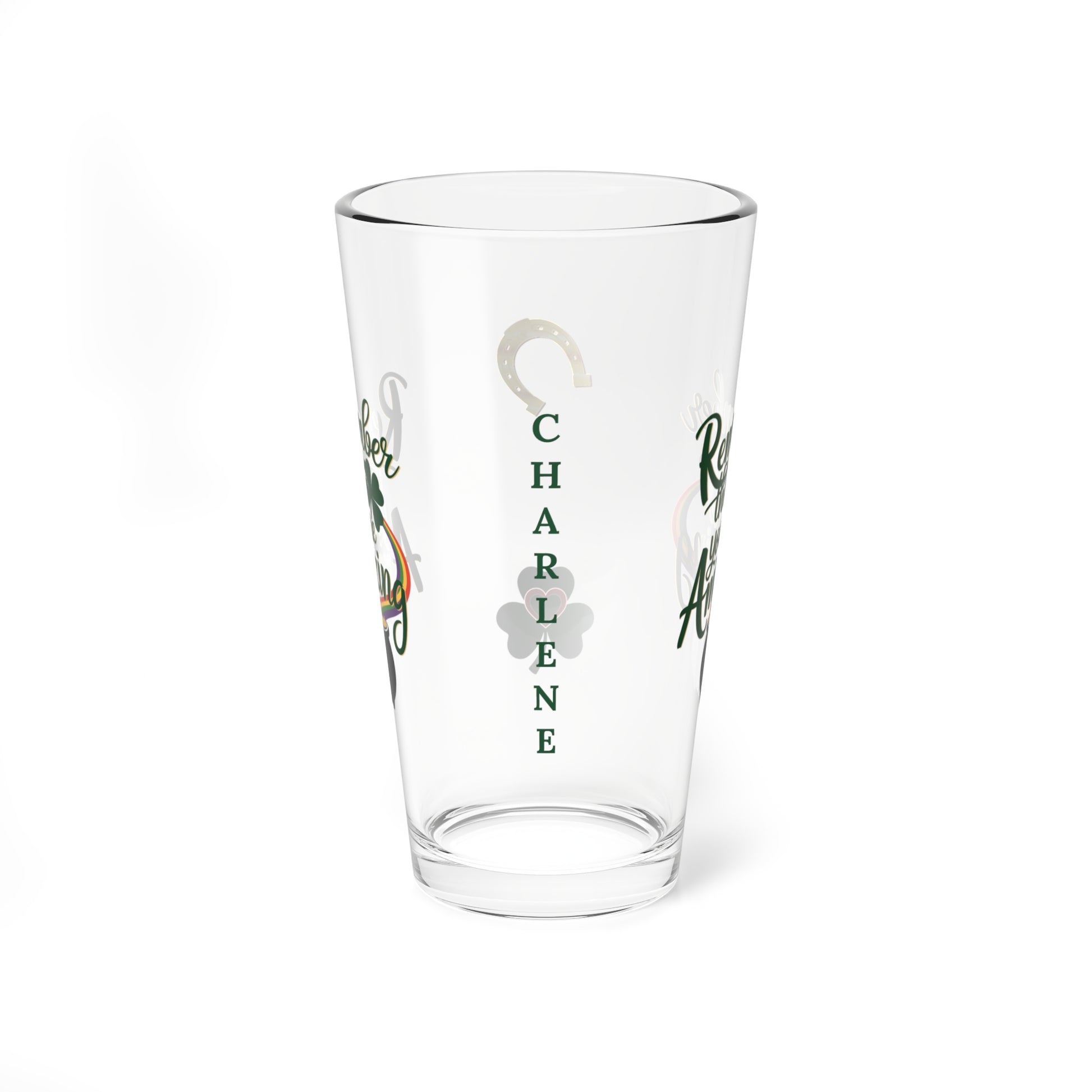 Remember That You Are Amazing: Personalized St. Patrick's Day Pint Glass - Customizable Name for Happiness and Positivity