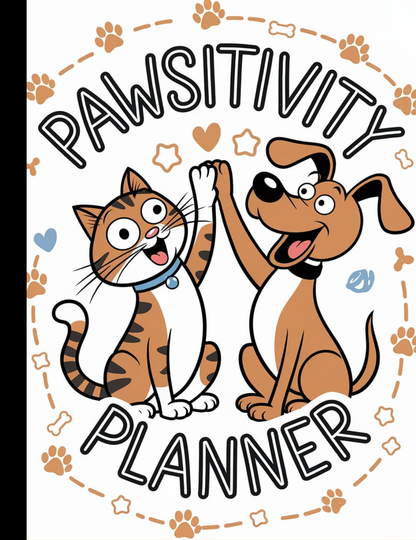 Pawsitivity Planner Composition Notebook for Journaling, Therapy, Self-Care, Anxiety, Mindfulness, Affirmations & Wellness Writing