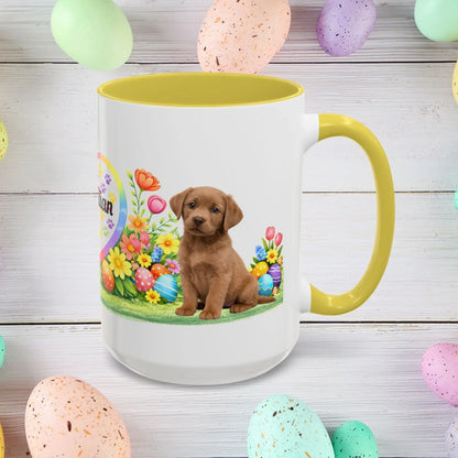 Shop our premium labrador retriever chocolate light puppy easter mug from MySisterIsASurvivor.