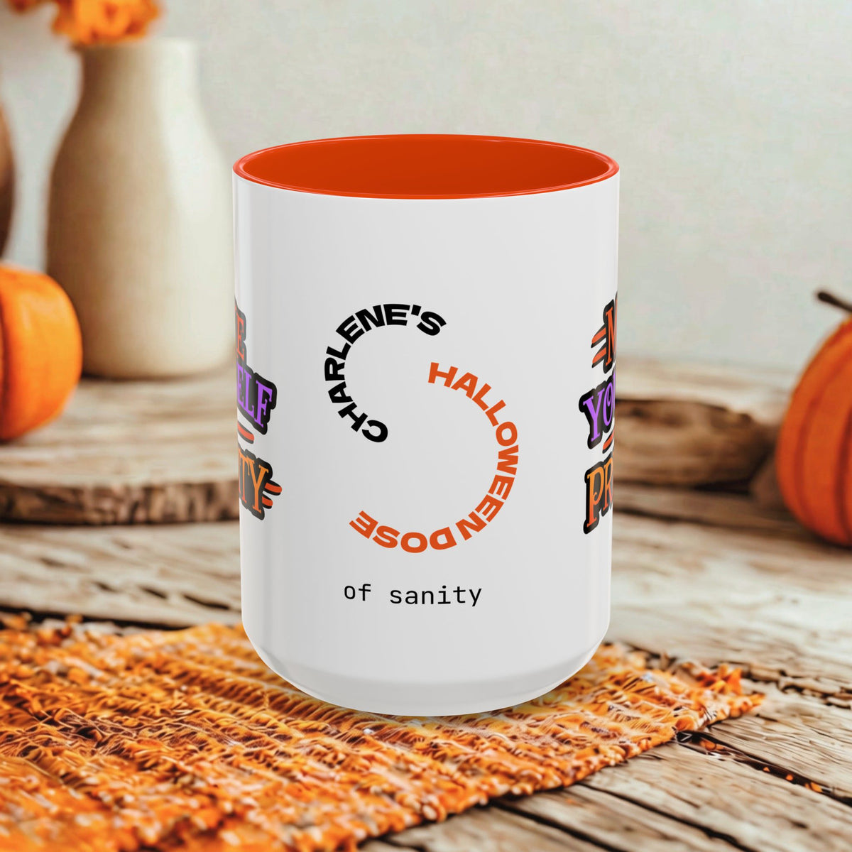 Make Yourself a Priority - Personalized Halloween Mug for Caregivers & Boundary Setters