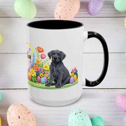 Shop our great dane blue puppy easter mug featuring the 15oz style option from MySisterIsASurvivor.